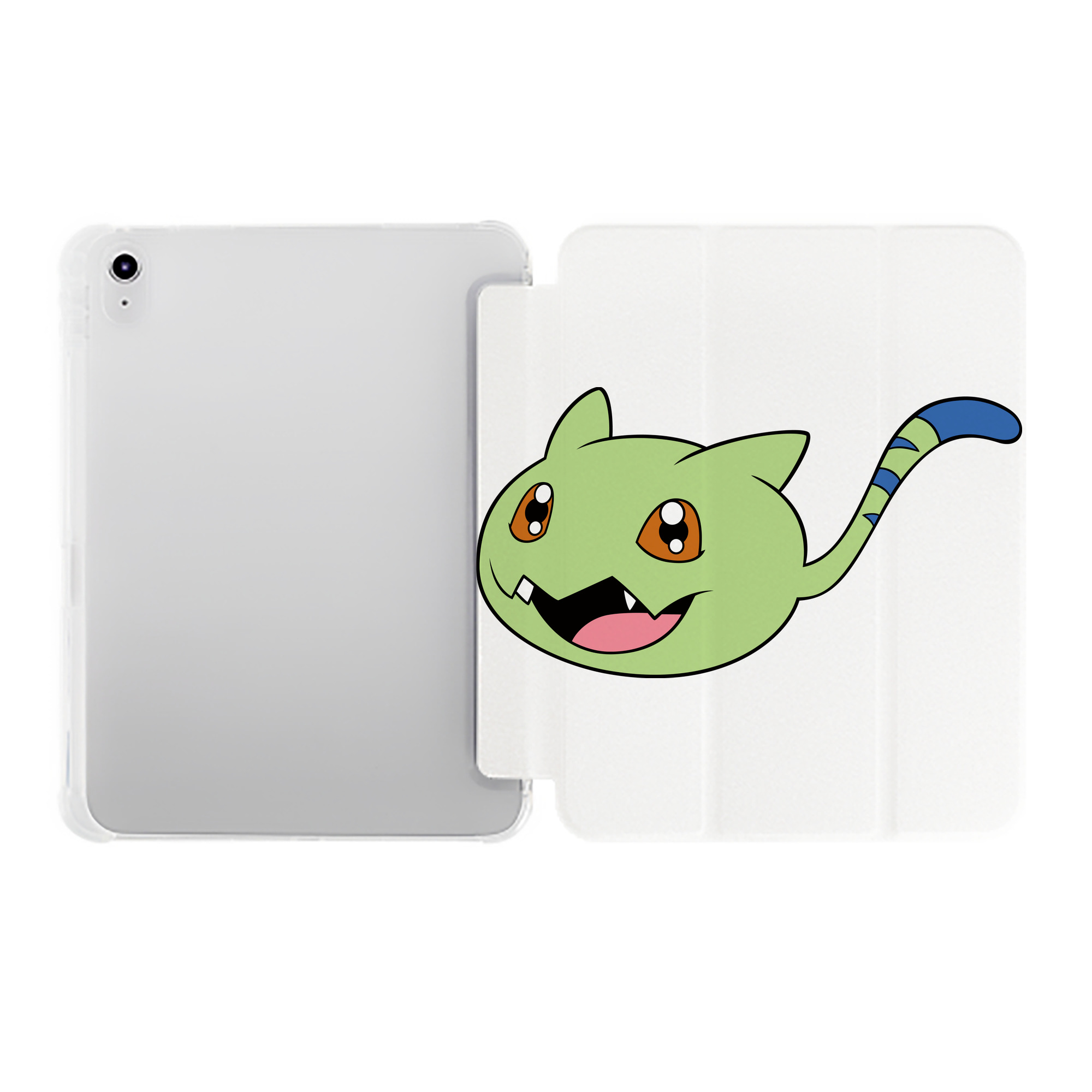 （画像用） Digimon デジタルモンスター/デジモン IPad ケース ペン収納付き 三つ折りスタンド PUレザー×シリコン 対応機種9.5/10.5/10.9インチ